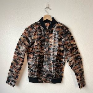 Zara camouflage rainproof bomber jacket
